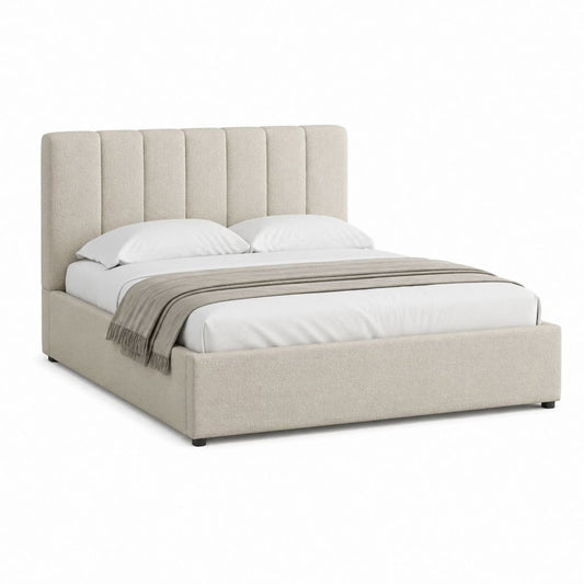 Polsterbett Doppelbett Beige Polyester Rechteckig 180 x 200 cm
